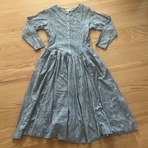 Vintage 100% Cotton Gray Dress